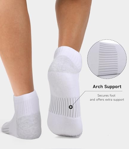 BAMBOO COOL Men's Ankle Socks Athletic Low Cut Cushioned Moisture Wicking, Running Socks Arch Support Breathable, 6 Pack