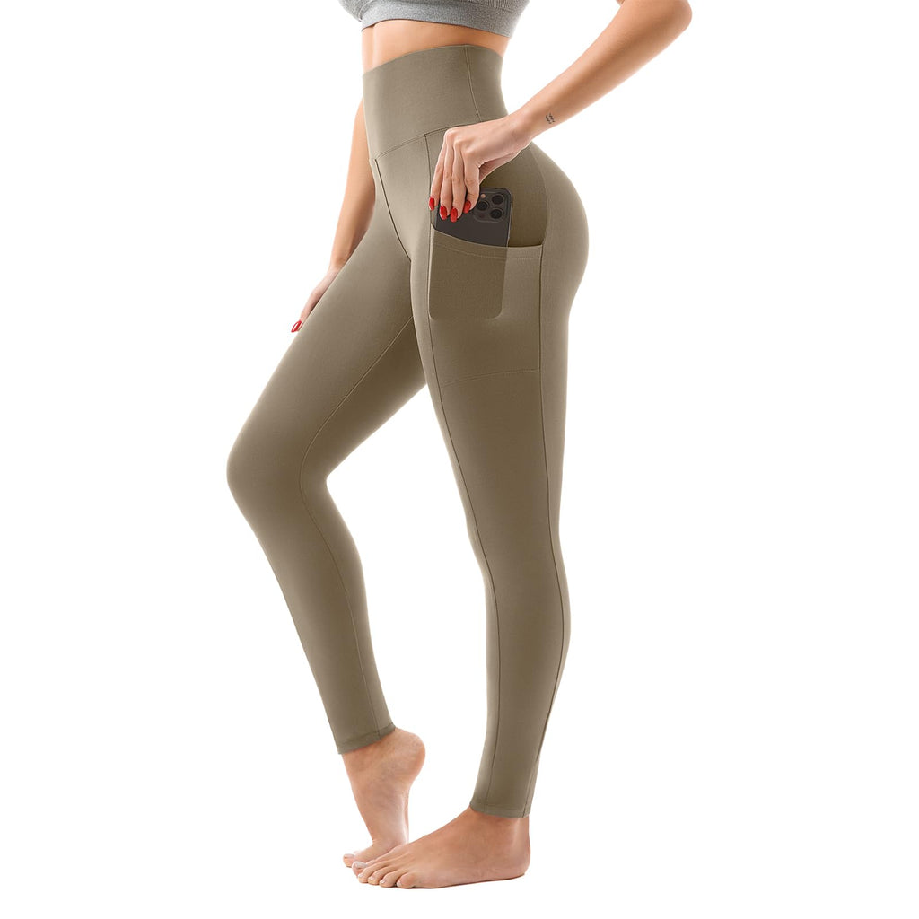 SINOPHANT High Waisted Leggings with Pockets Women, Full Length Capri Buttery Soft Stretchy Yoga Pants