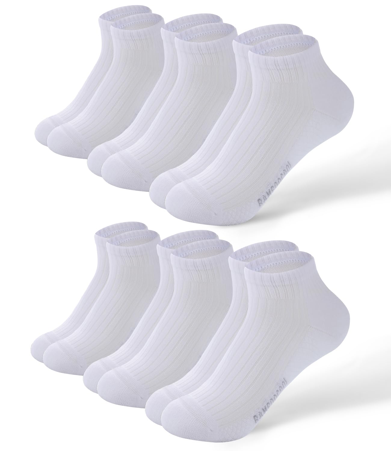 BAMBOO COOL Womens Ankle Socks, Odor-Resistant Bamboo Low Cut Socks, Moisture-Wicking Cushioned Anti-Blister Athletic Socks