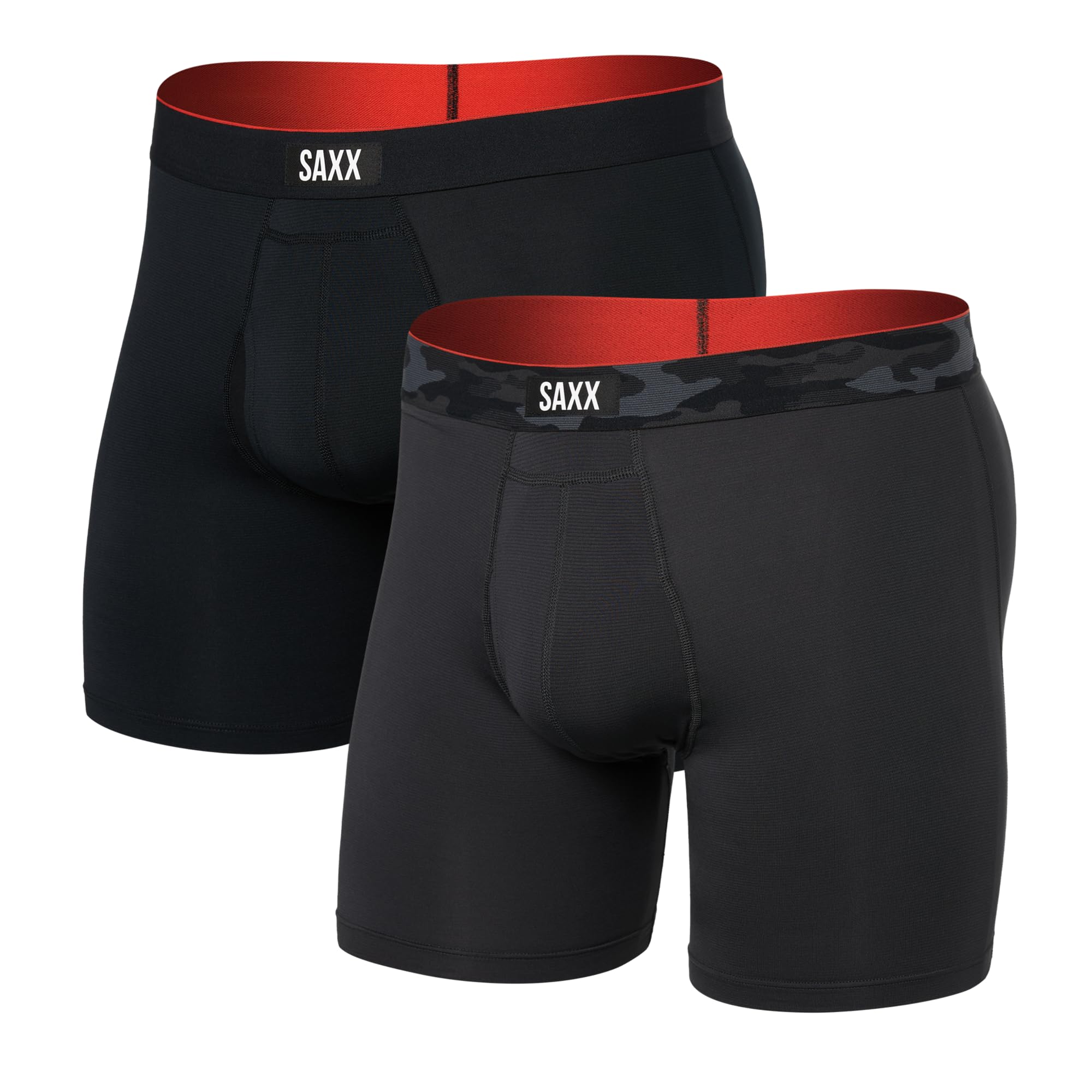 SAXX Underwear Co. Men's Multi-Sport Mesh Boxer Brief Fly 2 Pack