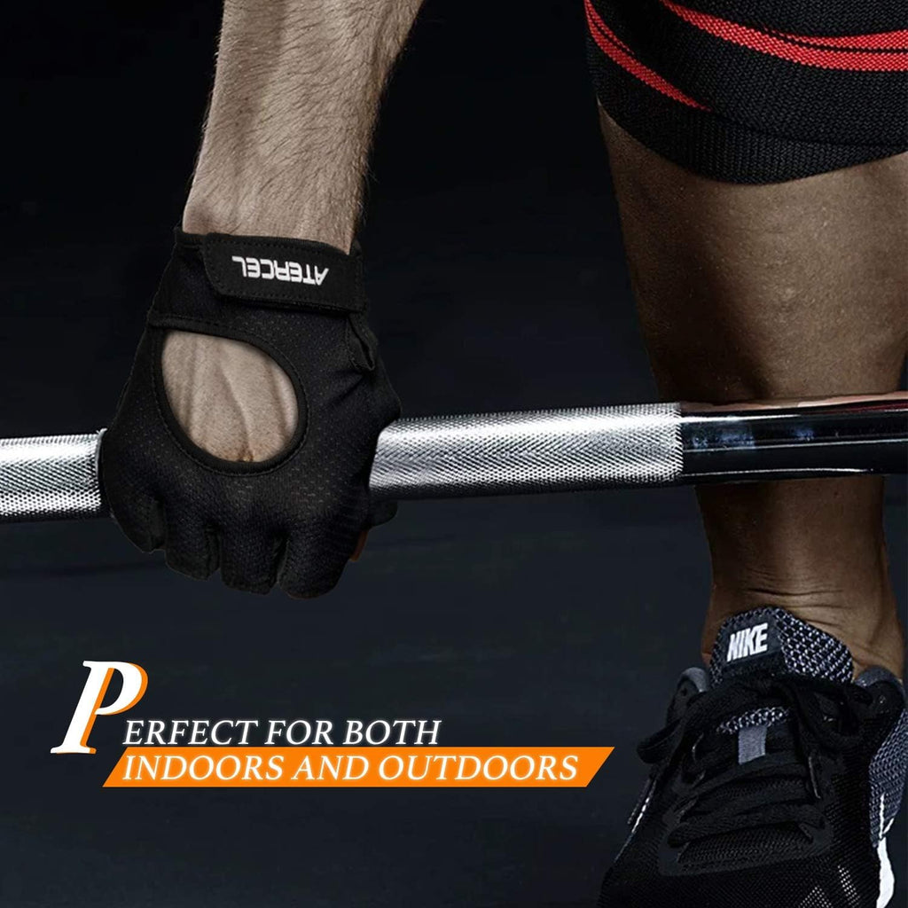ATERCEL Weight Lifting Gloves Full Palm Protection, Workout Gloves for Gym, Cycling, Exercise, Breathable, Super Lightweight for Mens and Women