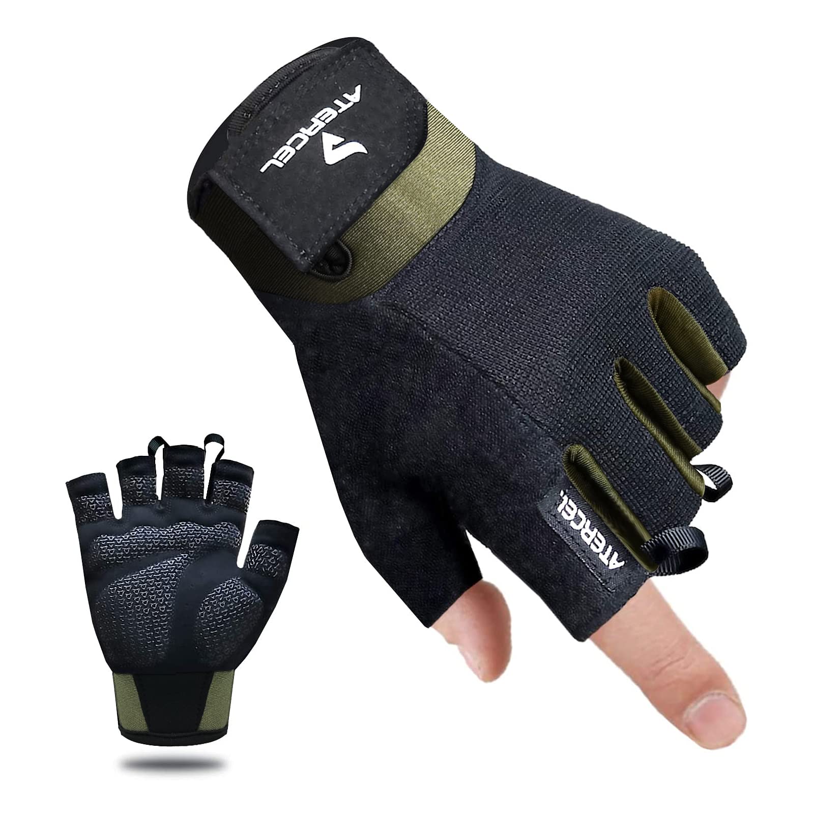 ATERCEL Workout Gloves for Men and Women, Exercise Gloves for Weight Lifting, Cycling, Gym, Training, Breathable and Snug fit