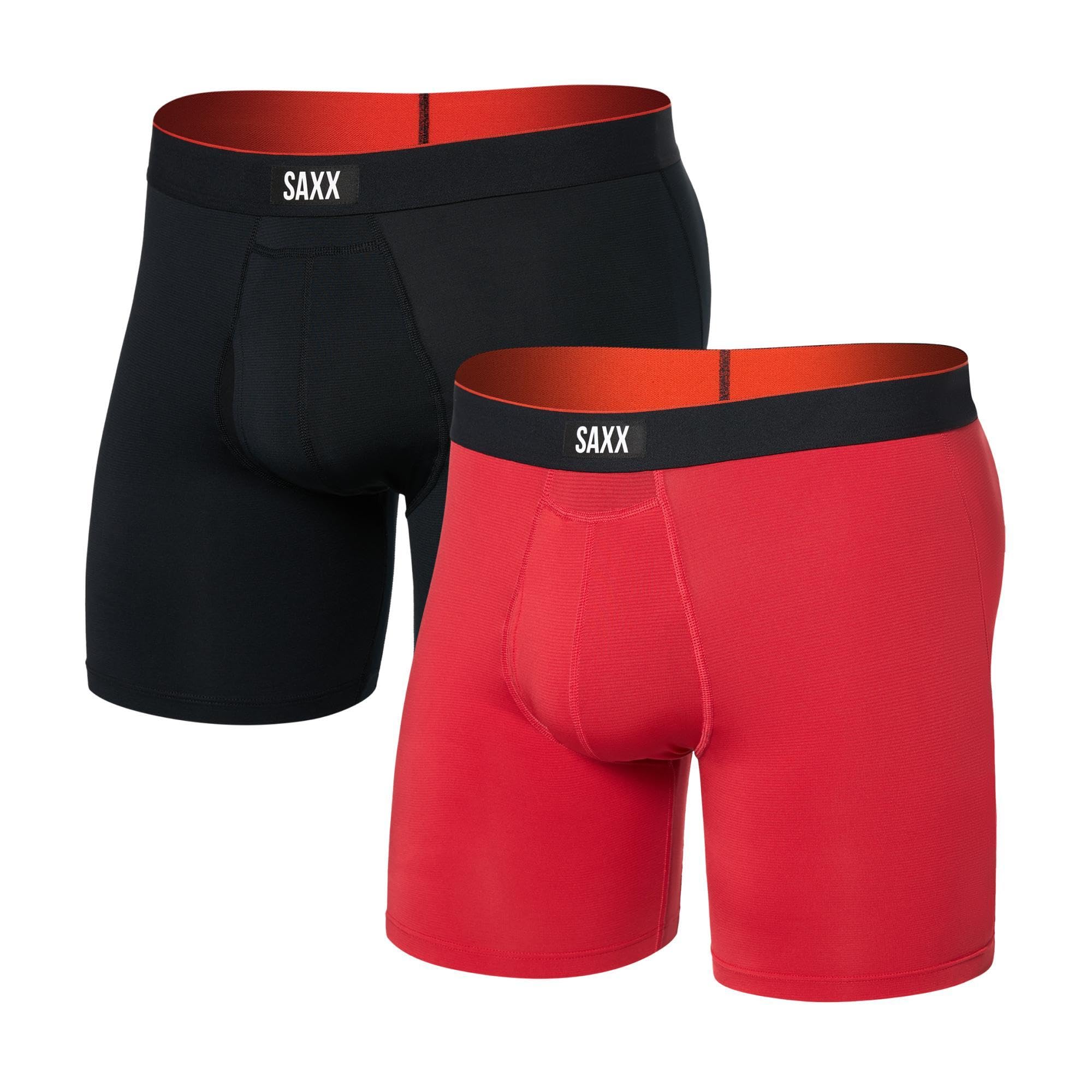 SAXX Underwear Co. Men's Multi-Sport Mesh Boxer Brief Fly 2 Pack