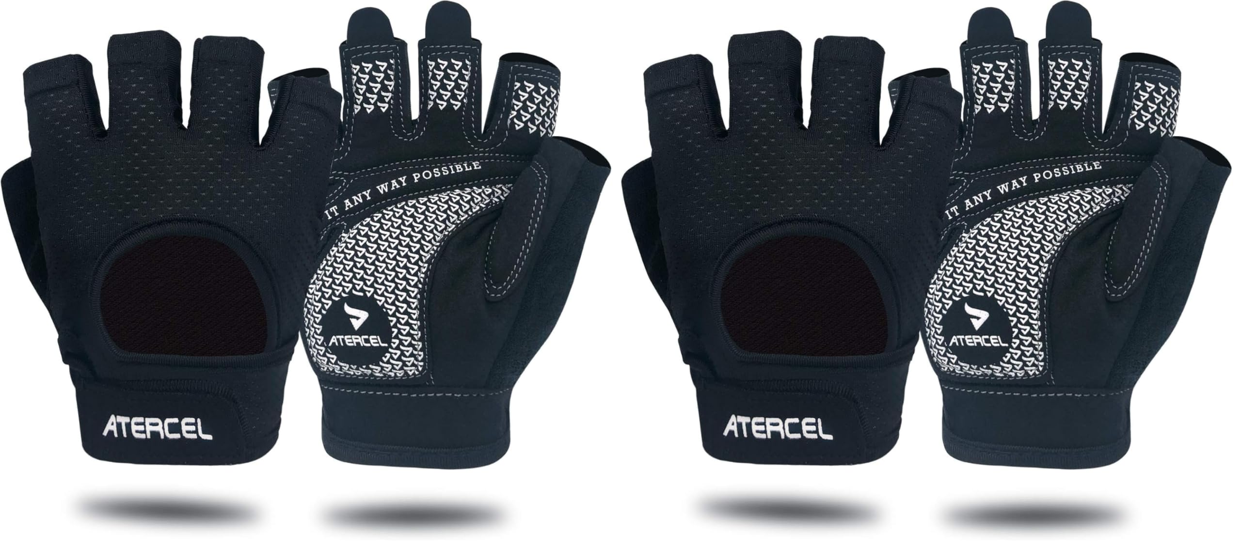 ATERCEL Weight Lifting Gloves Full Palm Protection, Workout Gloves for Gym, Cycling, Exercise, Breathable, Super Lightweight for Mens and Women