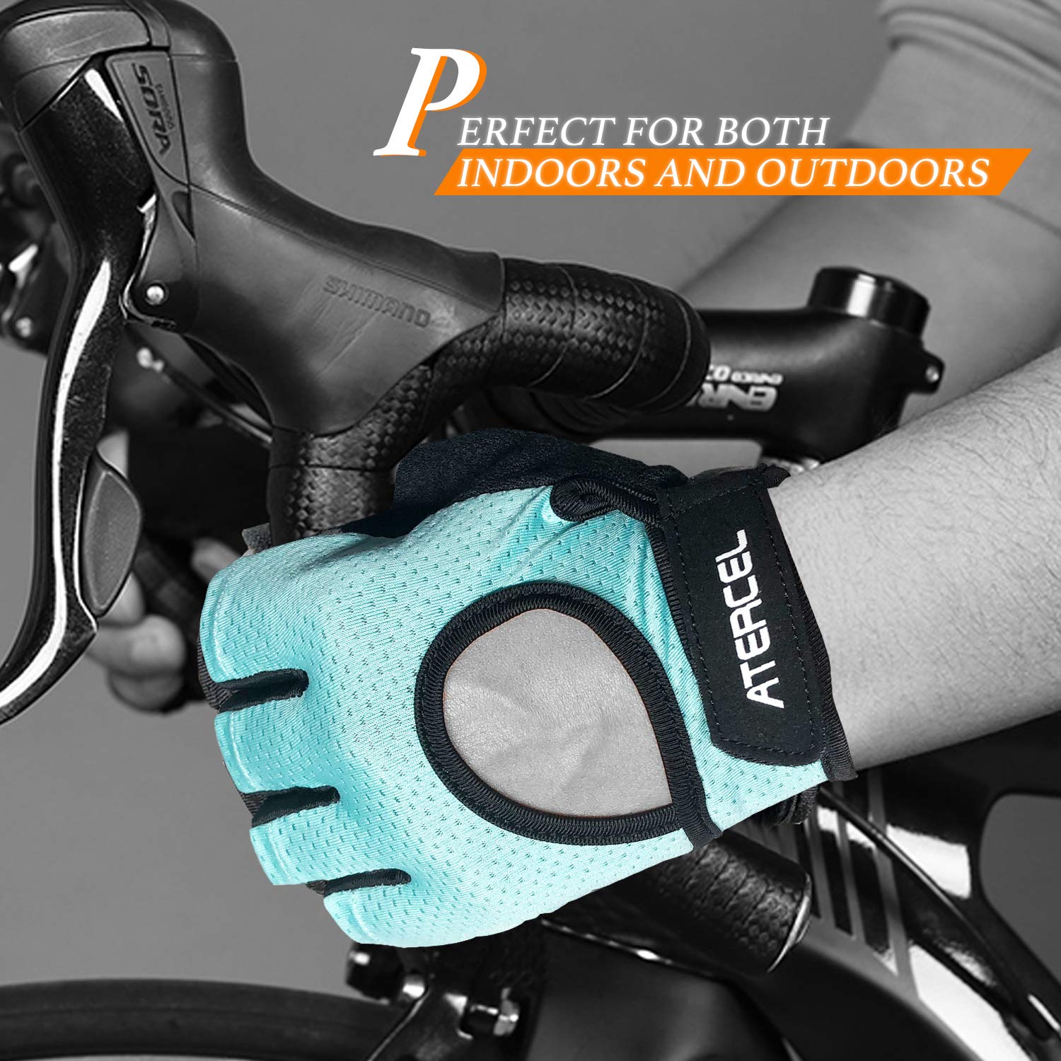 ATERCEL Weight Lifting Gloves Full Palm Protection, Workout Gloves for Gym, Cycling, Exercise, Breathable, Super Lightweight for Mens and Women
