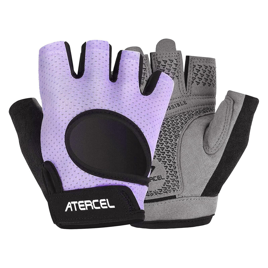 ATERCEL Weight Lifting Gloves Full Palm Protection, Workout Gloves for Gym, Cycling, Exercise, Breathable, Super Lightweight for Mens and Women