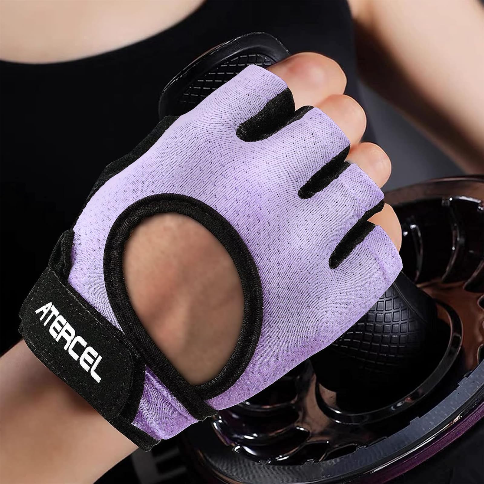 ATERCEL Weight Lifting Gloves Full Palm Protection, Workout Gloves for Gym, Cycling, Exercise, Breathable, Super Lightweight for Mens and Women