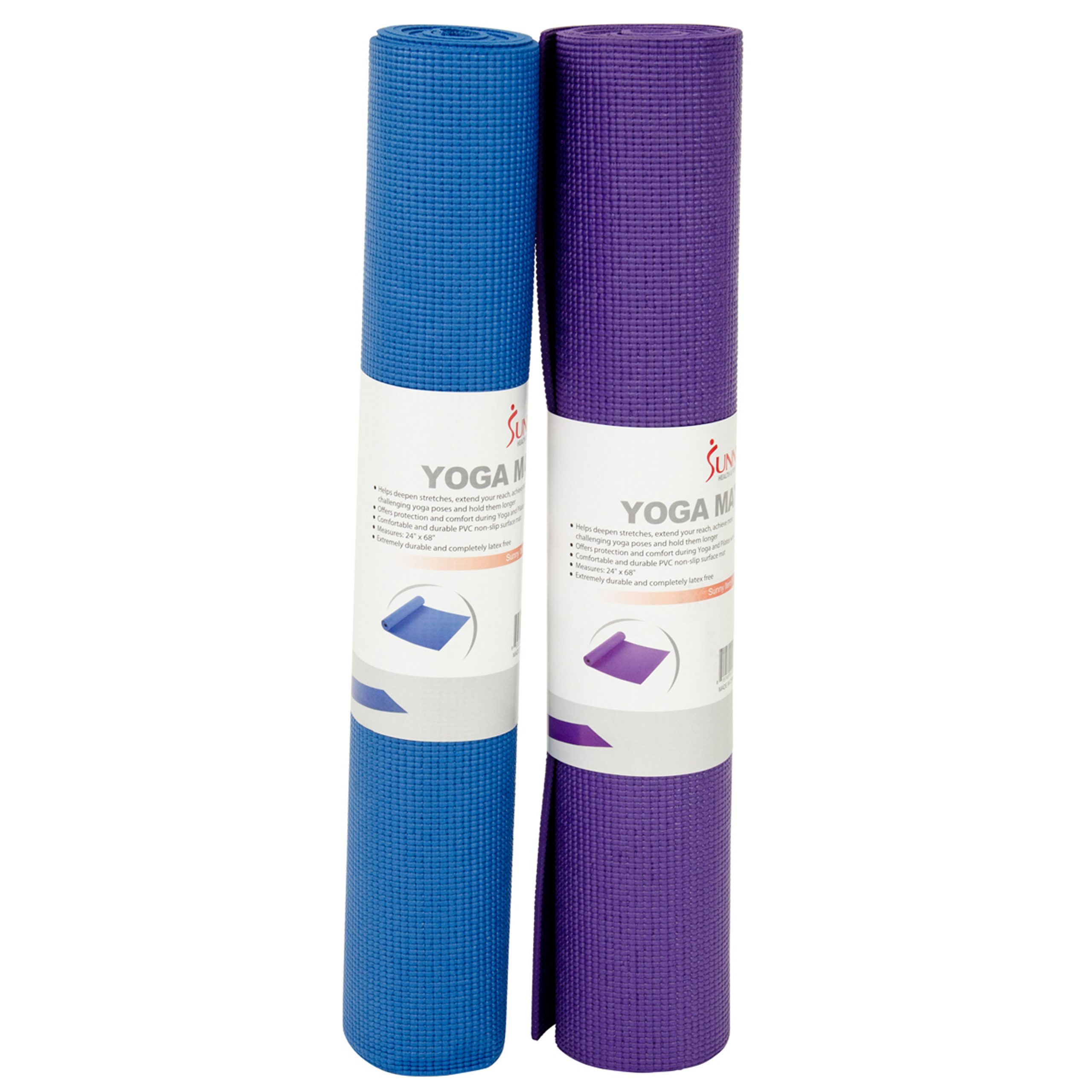 Sunny Health & Fitness Yoga Mat (Blue) or (Purple)